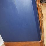 Chest of drawers in oak and gray marble, France 19th century