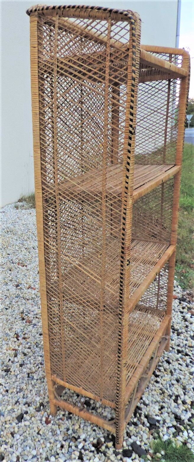 Rattan shelf