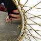 Vintage gold sunburst mirror / solar mirror