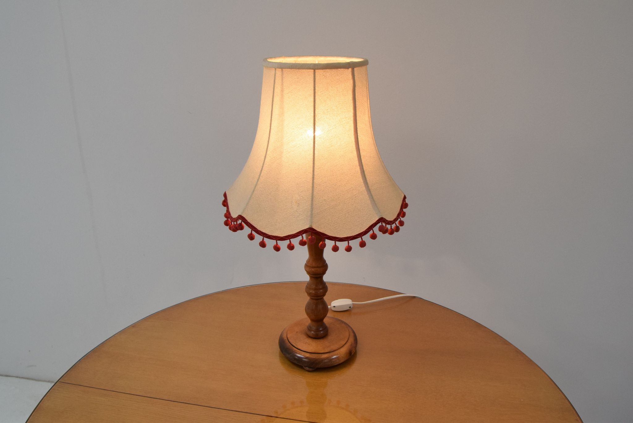 Mid-century Wood Table Lamp, 1970‘s.
