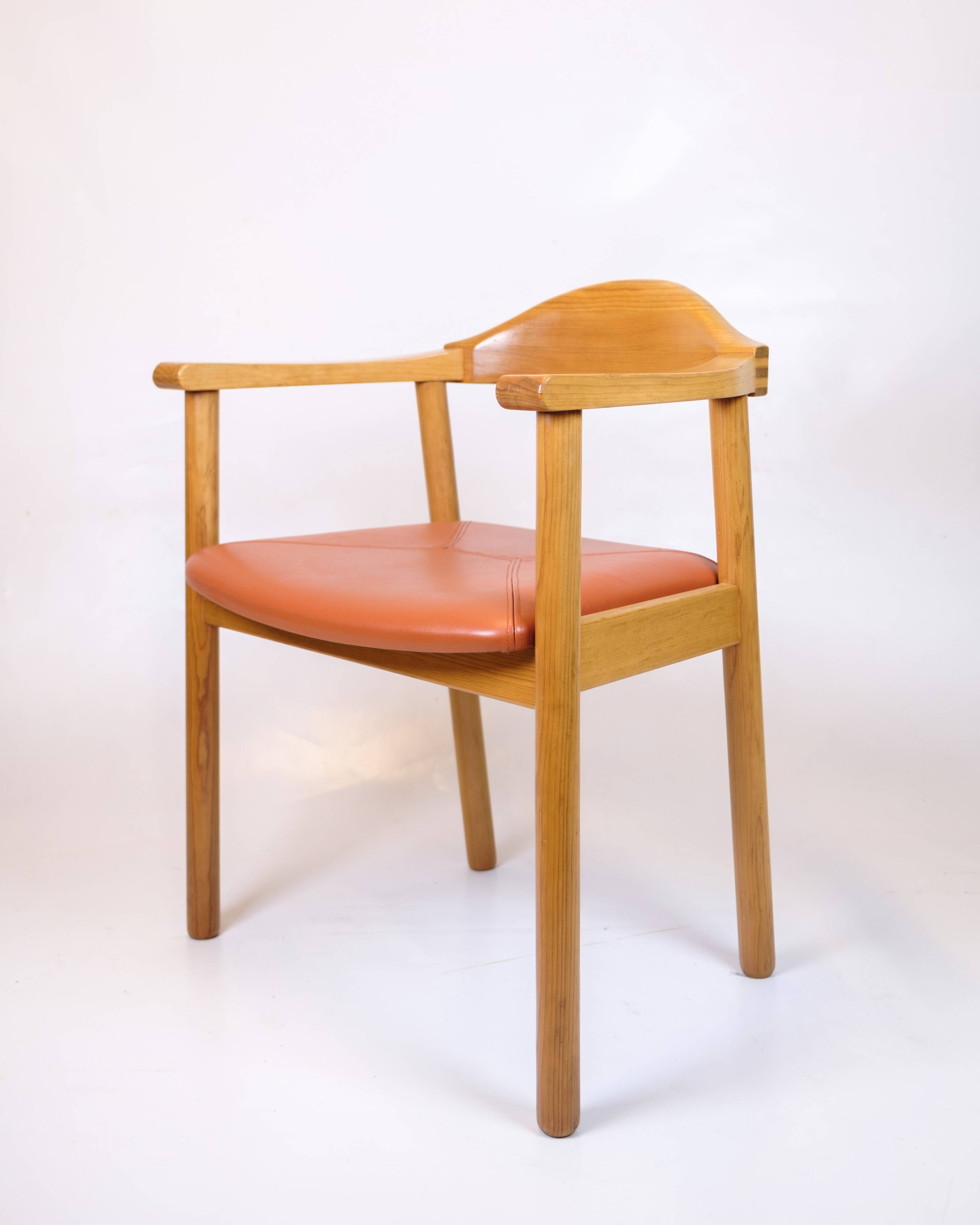 Armchair - Model Form 75 - Cognac leather seat - Tappede Collections - Andreas Hansen - 1980s