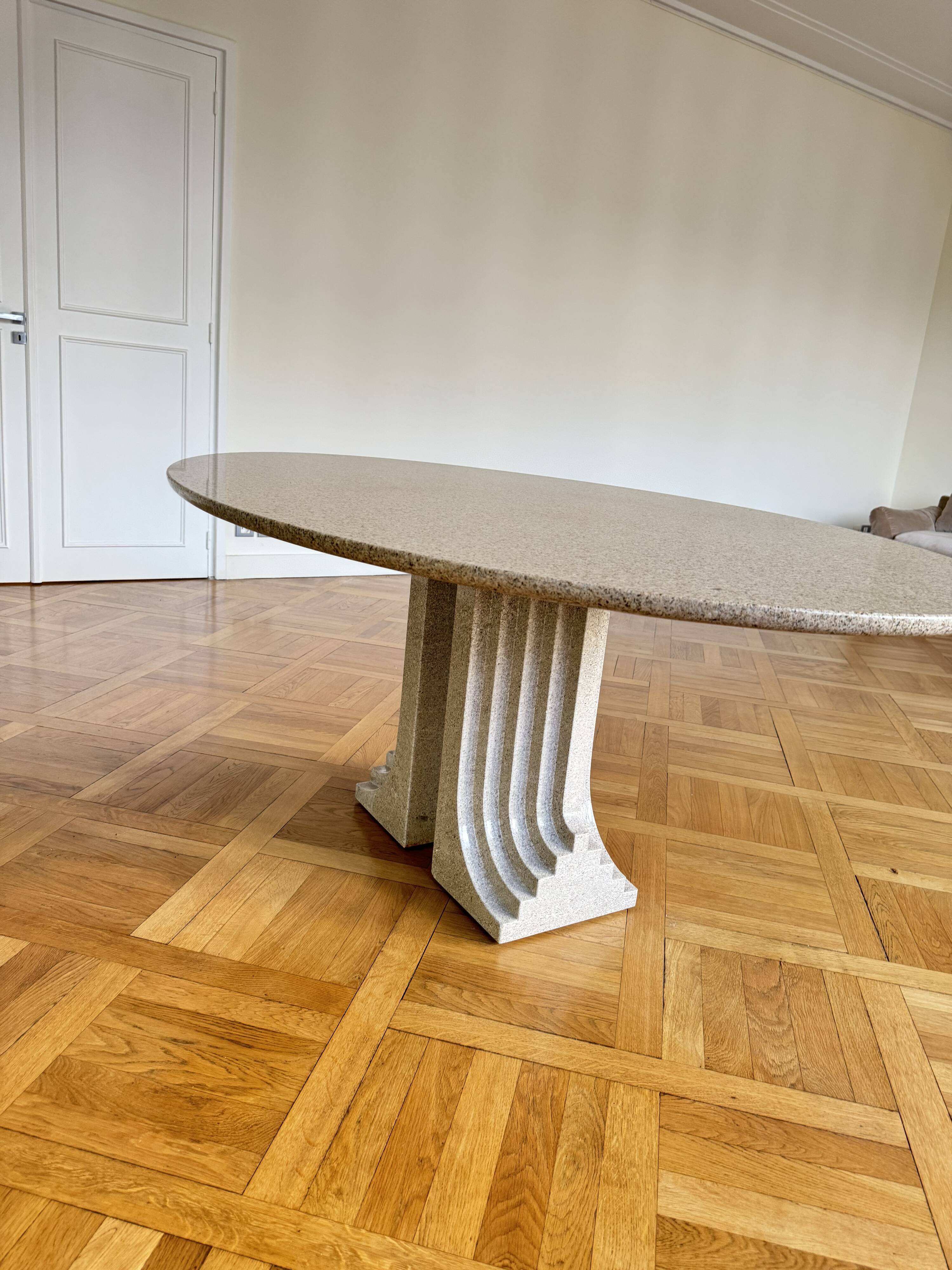 Table Granit Terrazzo, Plateau Oval