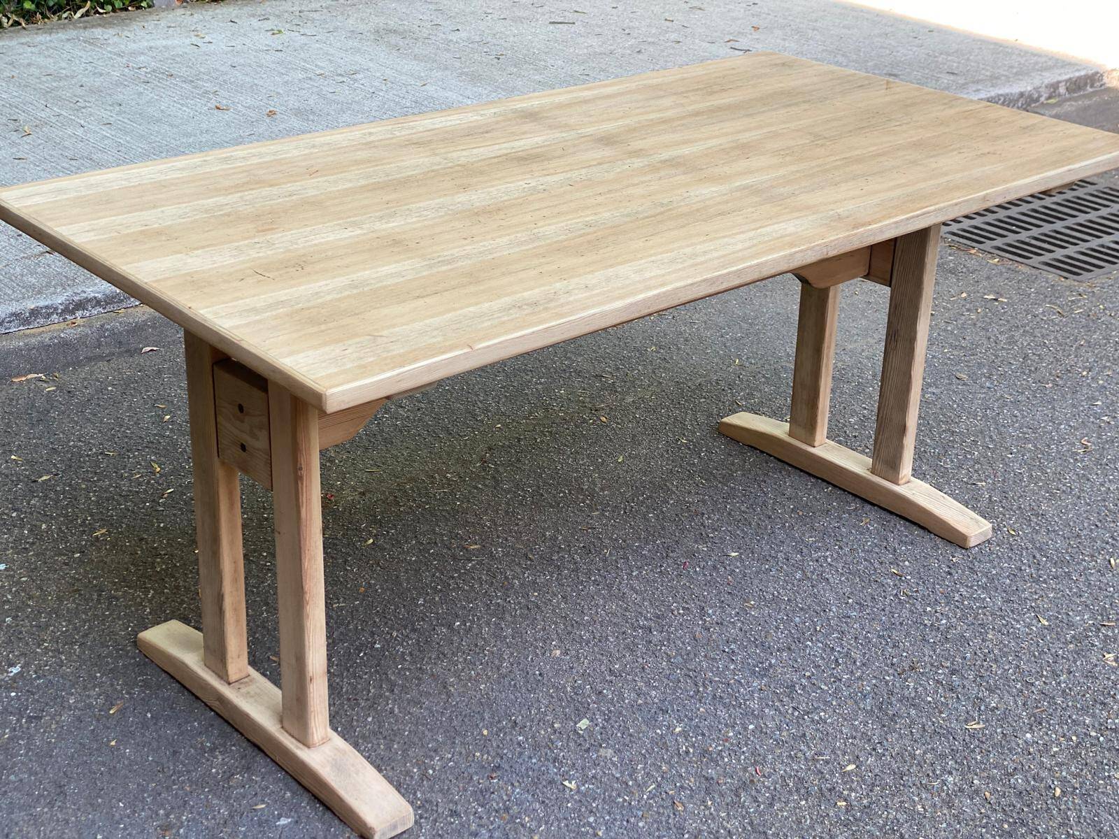 Rectangular extendable dining table in the style of Rainer Daumiller, 1970.