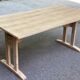 Rectangular extendable dining table in the style of Rainer Daumiller, 1970.