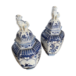 Lot de potiches en faïence - delft