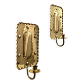 Pair of Mid-Century Swedish Brass Sconces