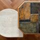 Vintage oak and slate coffee table