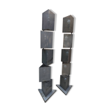 2 lampadaires totem post-moderne 80s