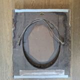 Old oval mirror Napoleon III 52x42cm