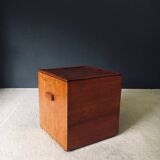 Handcrafted Cubical Side Table, Belgium, 1950s