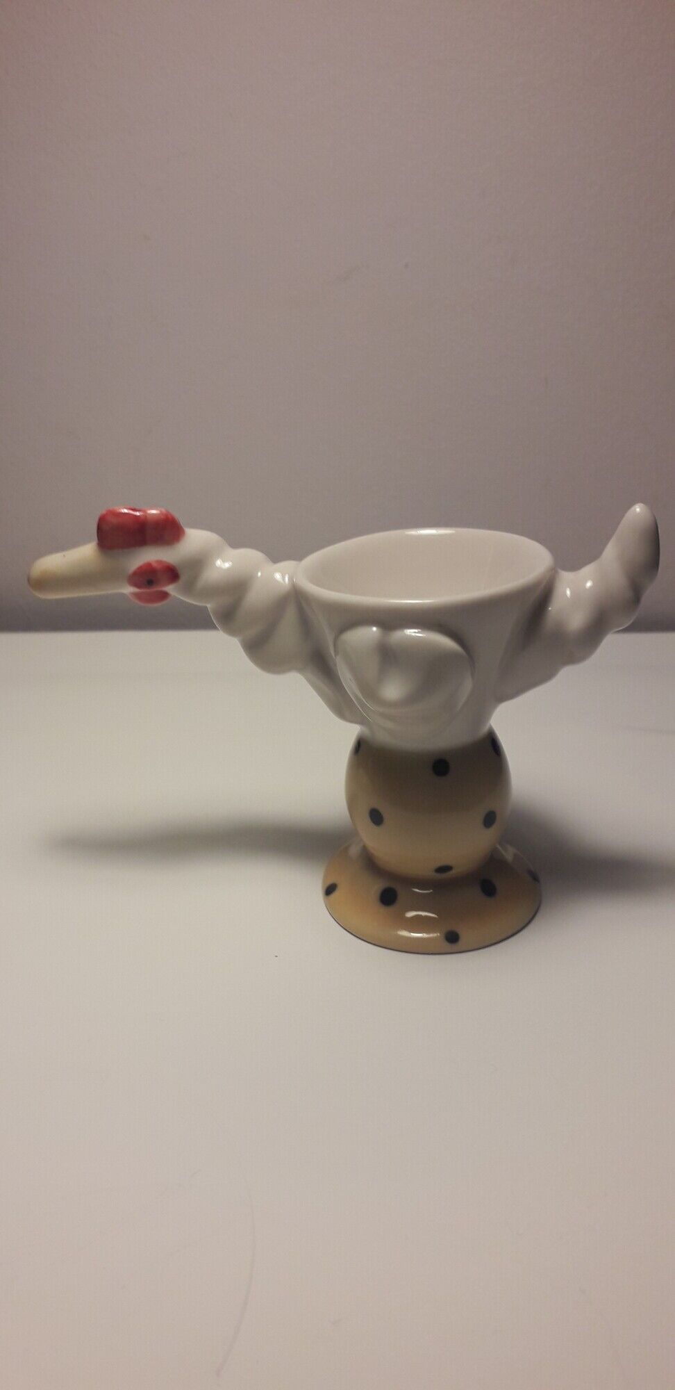 Set of 2 original porcelain shells in the shape of a bird