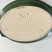Christmas Terrine with Holly Lid, Green Ceramic Serving Dish, Vintage