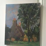 Oil on canvas landscape