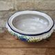 Old serving dish, vegetable dish, soup tureen without lid, flower decoration