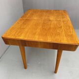 Table à manger réglable en noyer par Setona, années 1950, Tchécoslovaquie