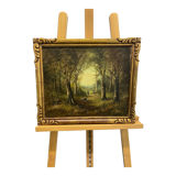 Paysage de forêt XIXeme siècle