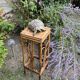 Plant holder or harness in rattan and vintage bamboo