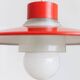 Danish ceiling light in red metal and glass - Mid-Century Design - 1960s