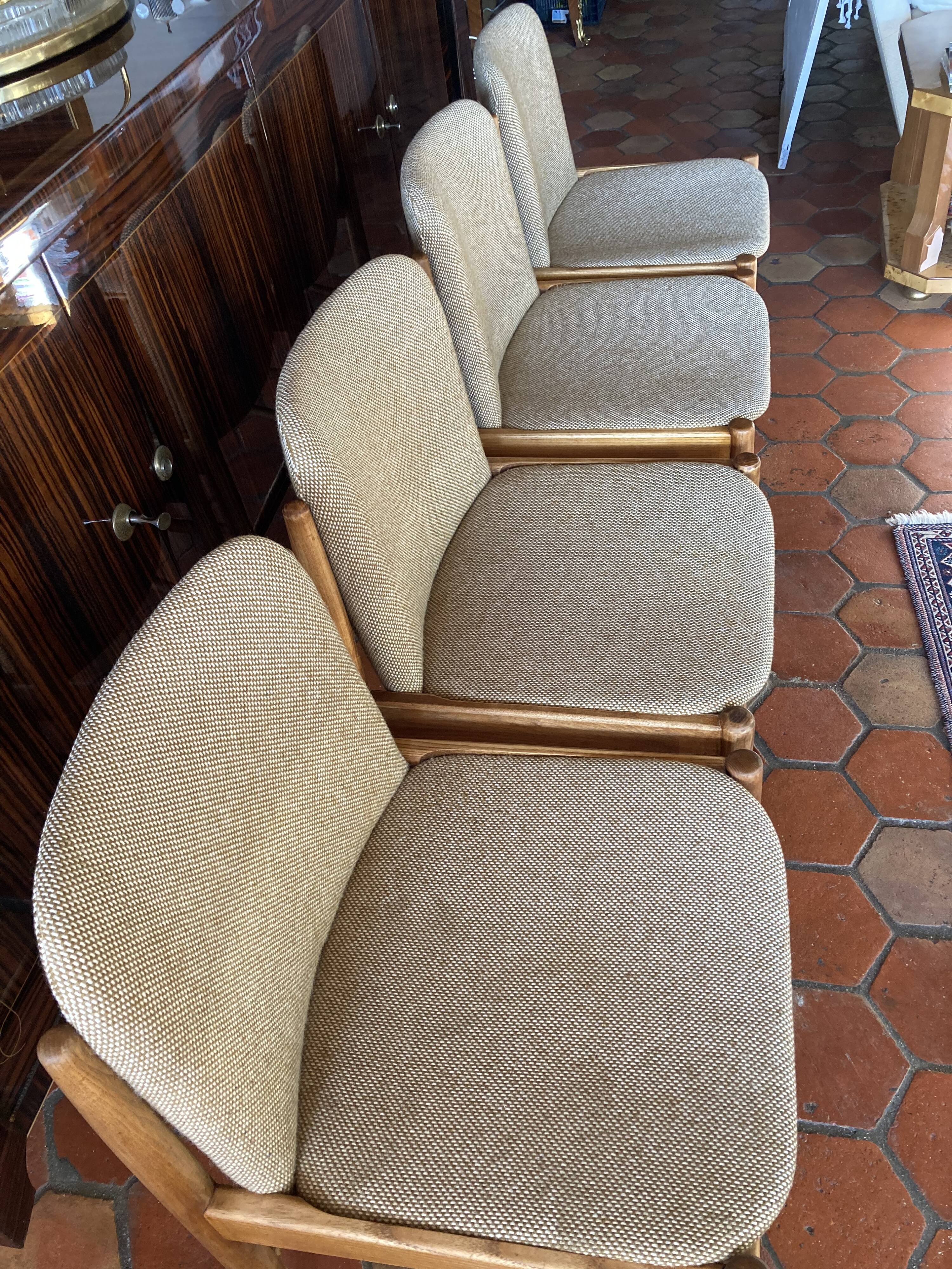 4 vintage Scandinavian style chairs