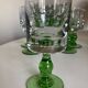 Set of 12 massive stemmed tumbler glasses 1960