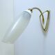 Mid Century Flexible Brass Glass Wall Light