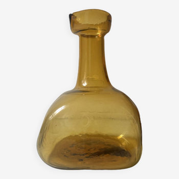 Amber glass carafe, France 1970