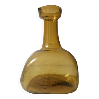 Amber glass carafe, France 1970