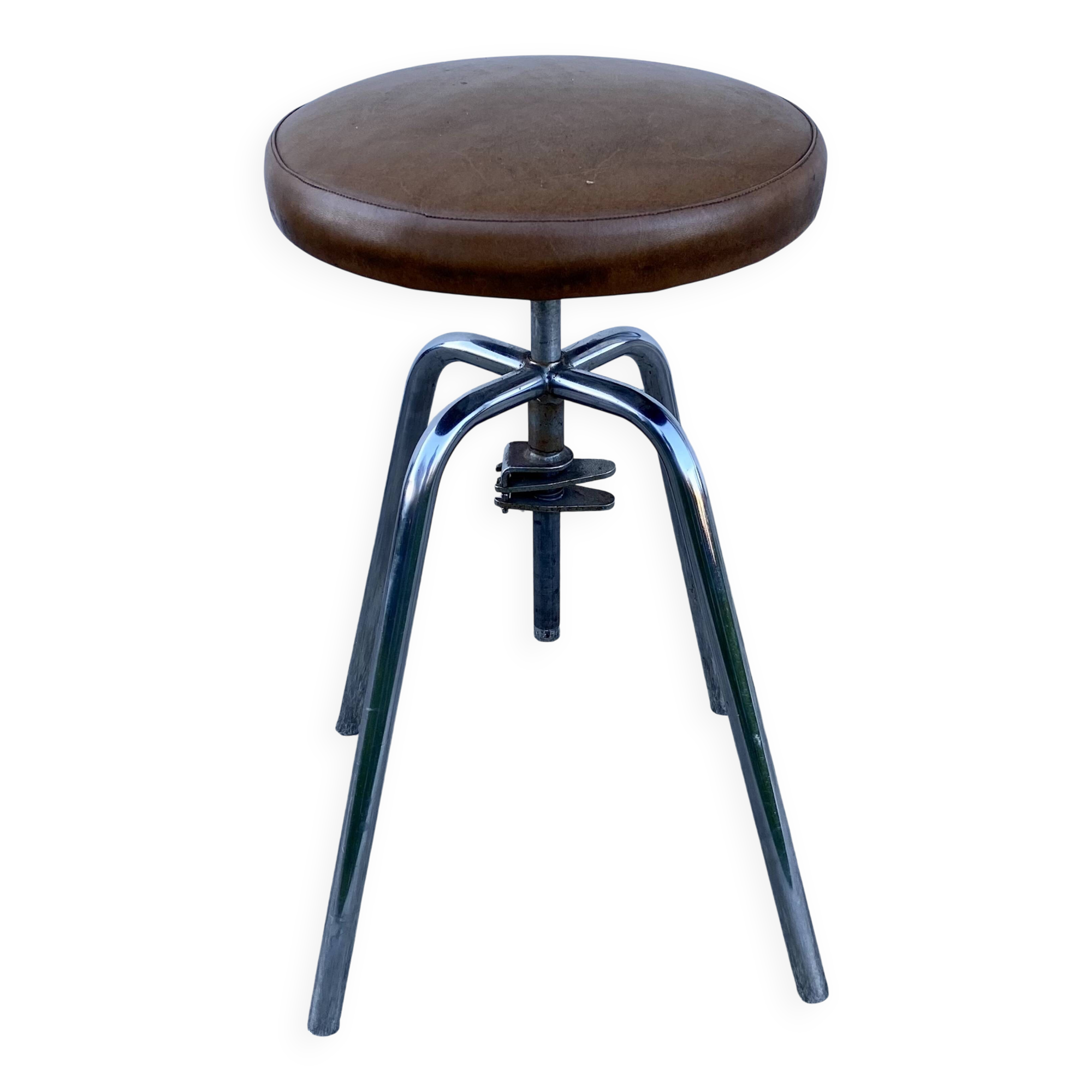 Vintage 1960s JIDÉ workshop stool with adjustable height