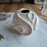 Round matte ceramic vase