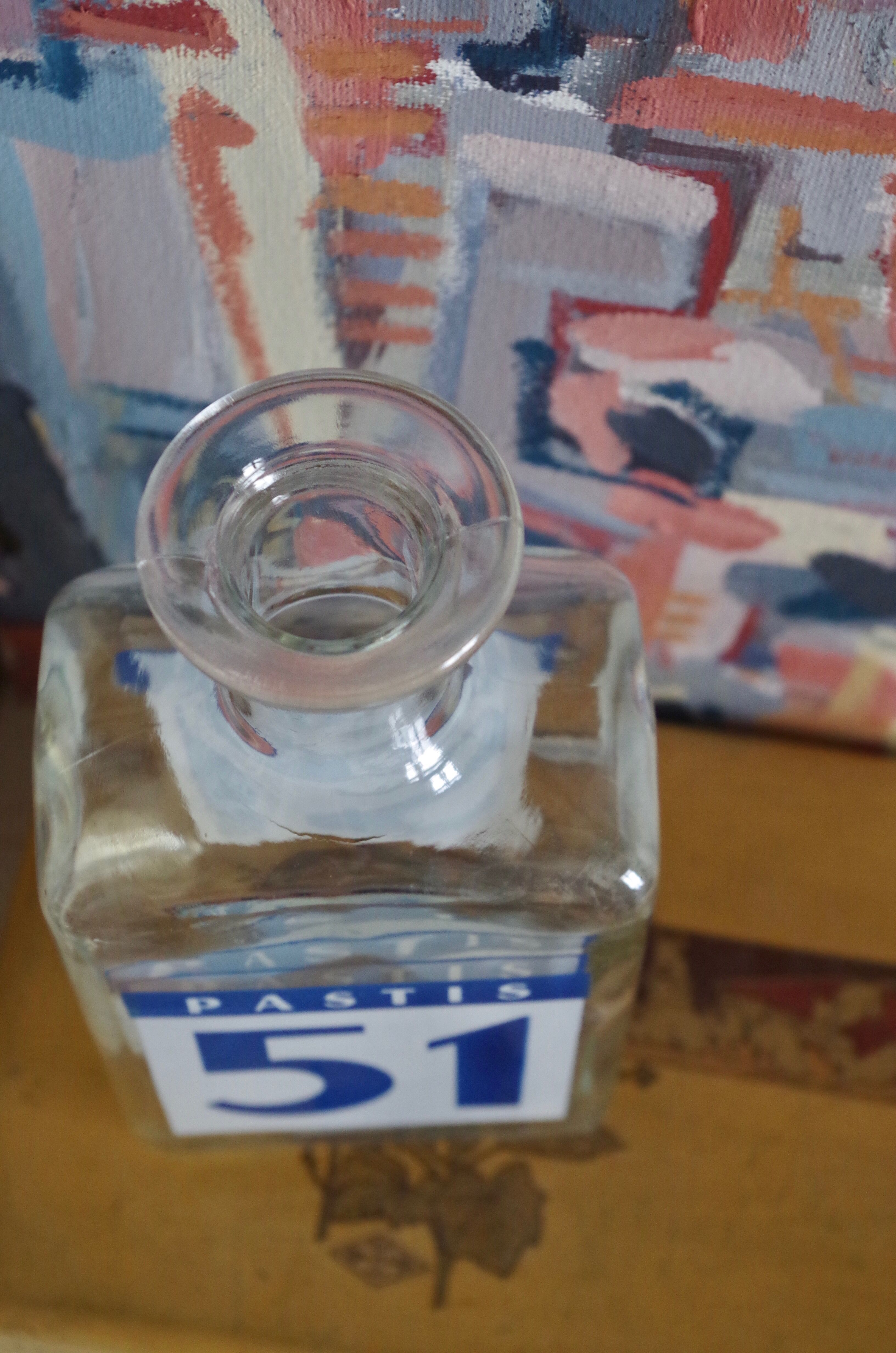 Vintage Pastis 51 retro advertising glass decanter