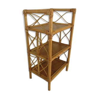 Bamboo rattan shelf, 60/70s