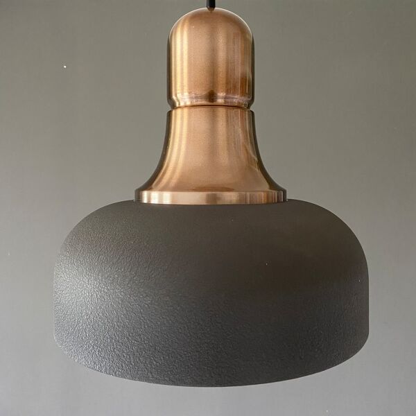 Lampe suspendue en aluminium design hollandais 1970s 80s vintage faite par Raak Amsterdam