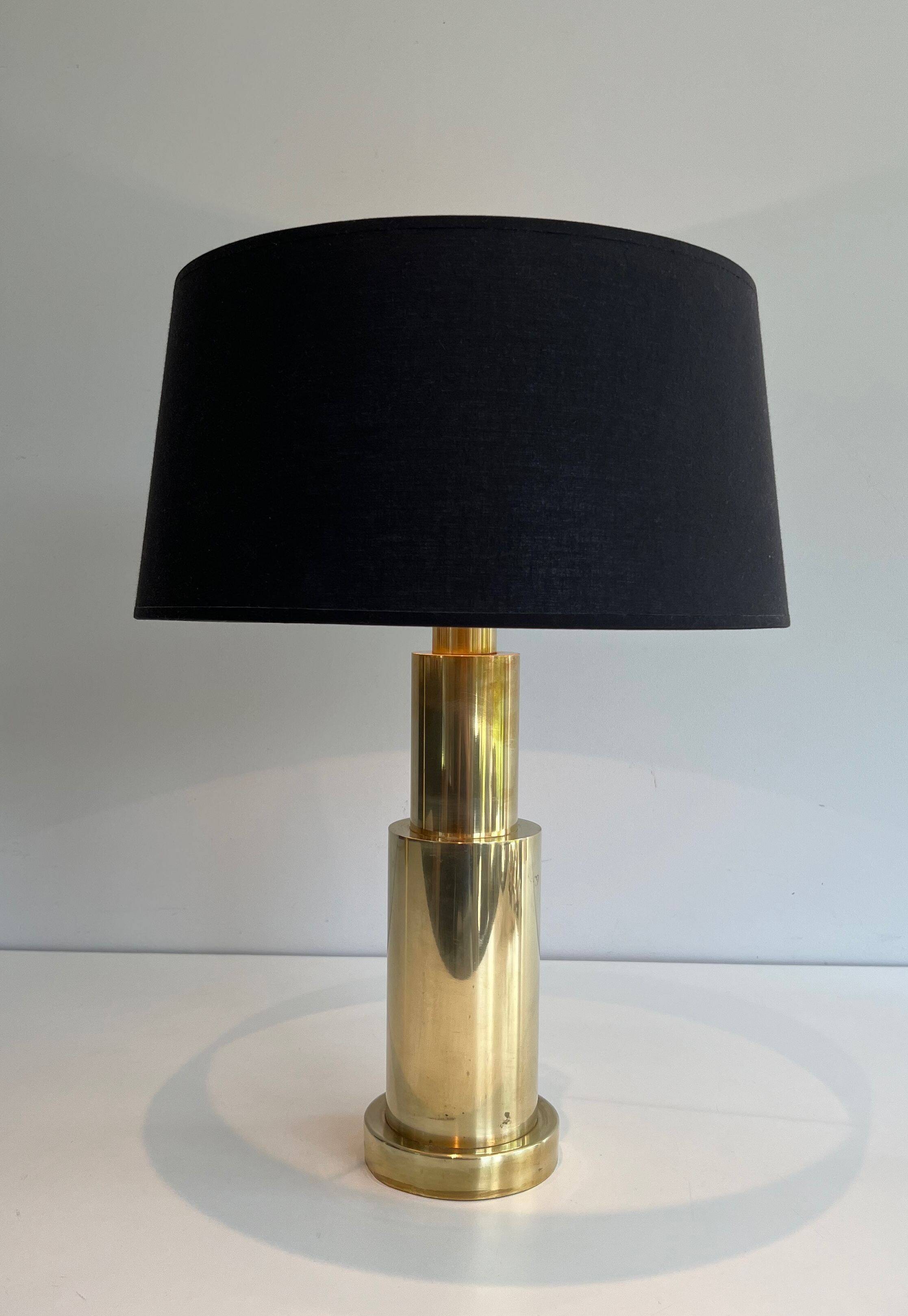 Paire de lampes modernistes en laiton