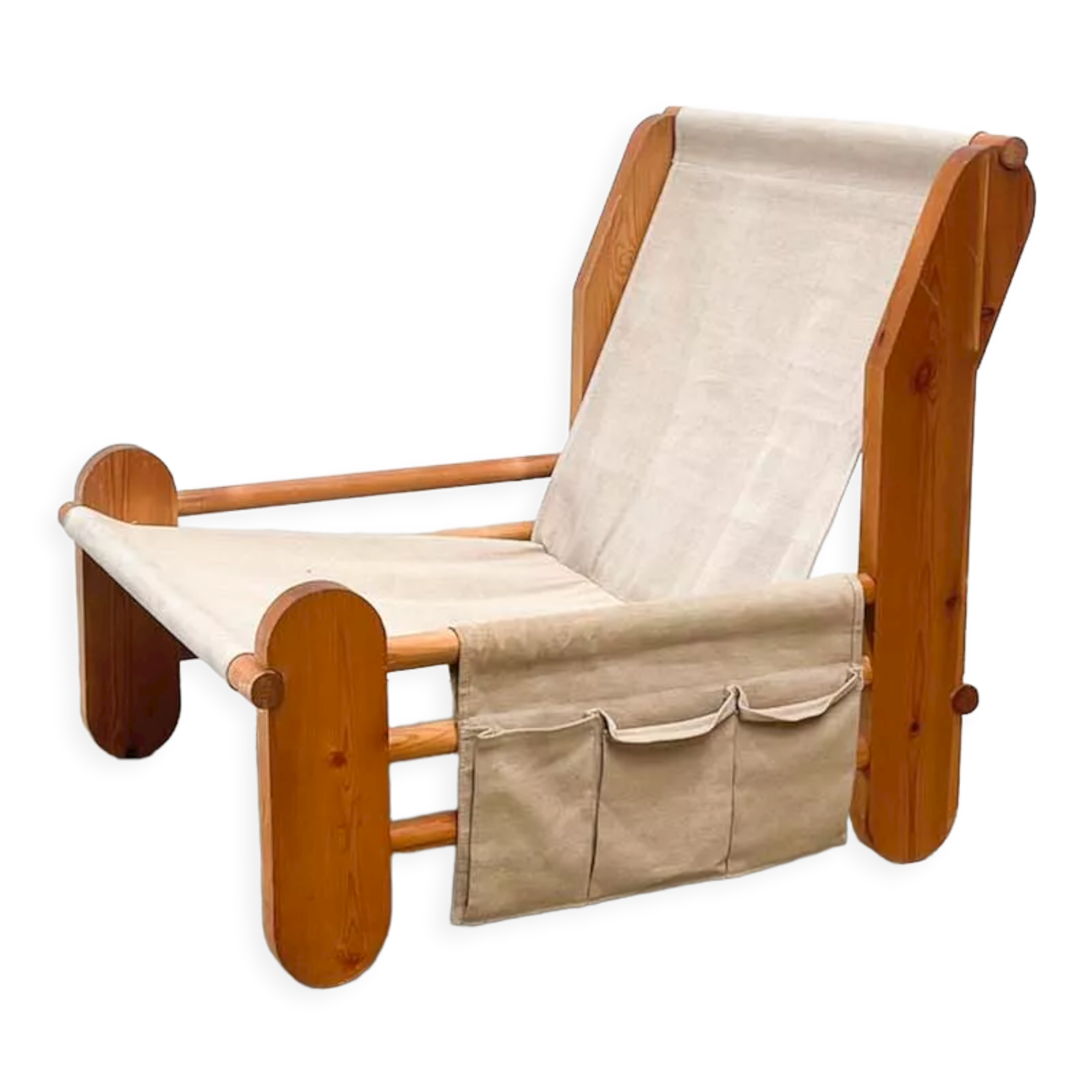 Sculptural oak easy chair