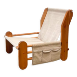 Sculptural oak easy chair