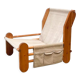 Fauteuil sculptural en chêne