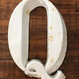 Letter Q - Enamelcast cast iron sign / Godin