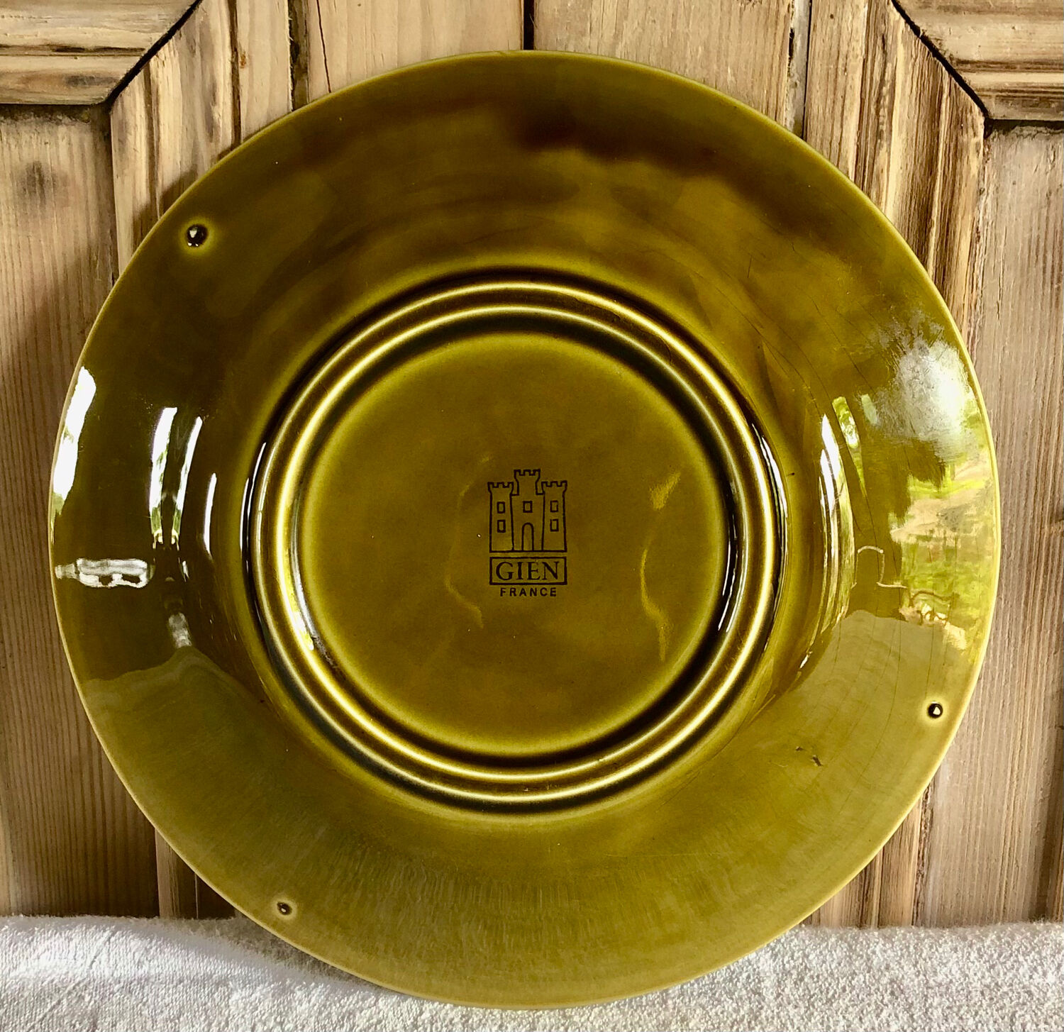 4 plates barbotine Gien