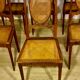 Canned chairs X 8, Louis XVI style, early XX, stamped Flandrin Paris