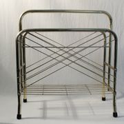 Vintage gilded metal magazine racks - 70s
