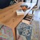 Table de ferme en chêne massif 200x100 avec sa rallonge de 60x100