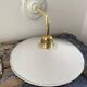 Set of two sconces in new electrified white enamelled sheet metal