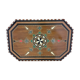 Ancien plateau en marqueterie géométrique design'
