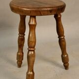 Walnut tripod stool
