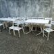Set of chairs and tables bistro metal
