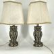 Pair of silver owl lamps by Loevsky & Loevsky, 1960s