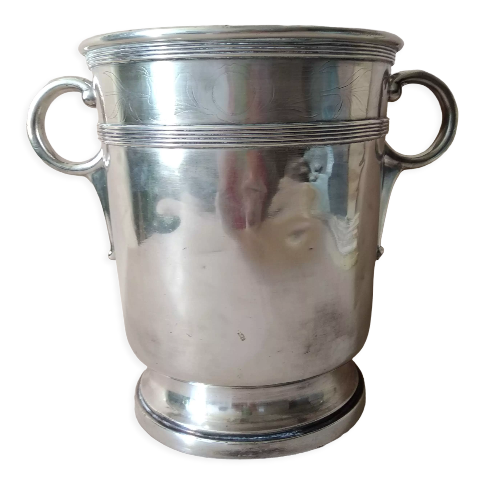 Champagne bucket in silver metal Early XX