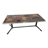 Coffee table Vintage year 70 ceramic tiles