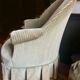 Olive green/almond toad armchairs from the 50s