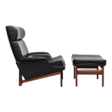 Ib kofod larsen lounge chair & ottoman "Adam" for Mogens kold